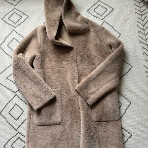 Zara reversible Hooded Teddy/penny lane suede trench Coat
